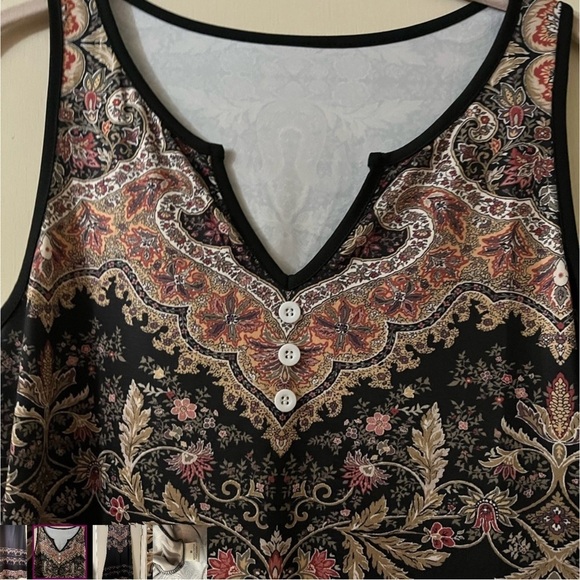 Dress of Elegant Black, Brown and Gold Gradient Fabric Medium - Picture 2 of 5